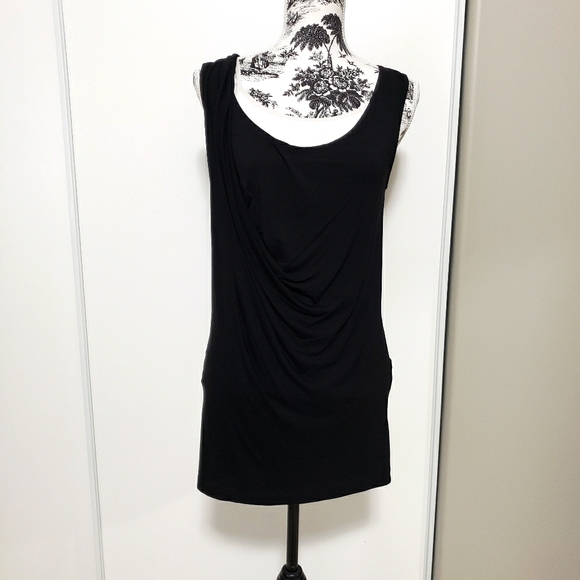 Vince. Long thin black jersey top - Picture 1 of 4